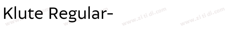 Klute Regular字体转换